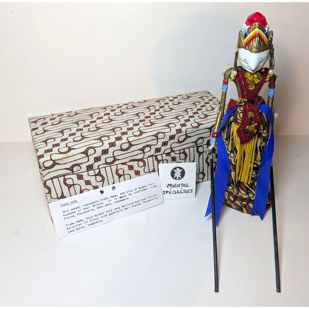 Vintage Prabu Rama Wooden Puppet